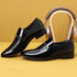 Men's Dress Shoes Elegant Animal Texture Slip-On for Weddings and Office Parties